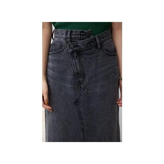 AZUL DENIM Overlap Long Skirt BLU