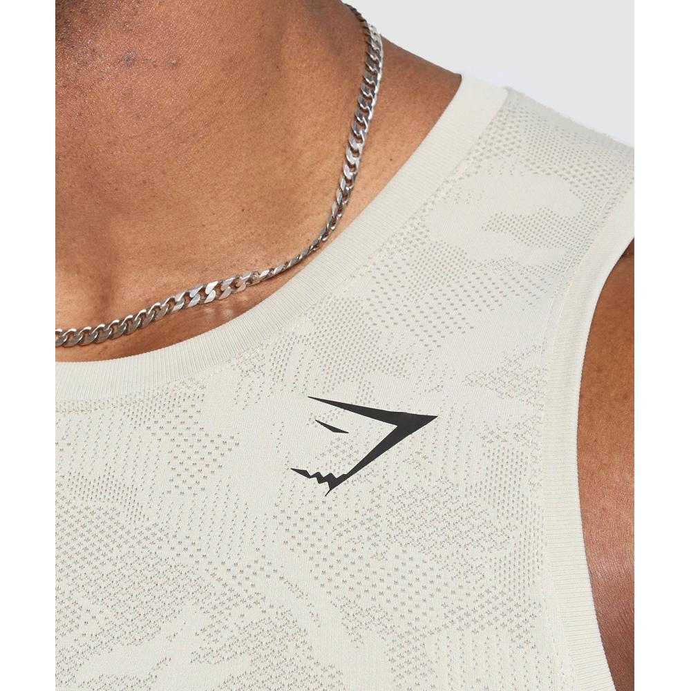 Gymshark Geo bezecké tílko Kamínková šedá Cementově hnědá A6a3k Gb79