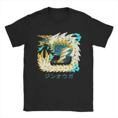Hunter World Iceborne Zinogre Kanji Icon Merch Unisex T Shirt Pure Cotton Tee Graphic T-shirt Clothes