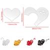 Heart Wall Stickers Detachable Home Interior Self-Adhesive Decal Art Bathroom Label for Background Reflective Surface