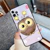 Cute Cartoon Owl Phone Case For iPhone 16 15 14 12 11 13 Pro Max 12 13 mini XR 15 16 Plus 16e Cover Shell