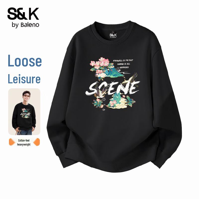 Baleno S&K Series Men's Mountain Scenery Print Sweatshirt