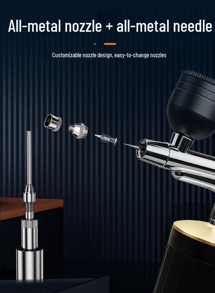 Rechargeable Handheld Airbrush for Model, Nail Art & Baking - Lithium Battery Powered Acrylic Paint Spray Gun