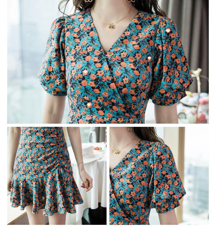 2025 New Style Summer Floral Slim Dress: First Love Fairy Design