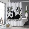 [] 1pc, Shower Curtains for Bathroom, Panda Printed Shower Curtain Bath Decor Home Decoration Bathroom Curtain