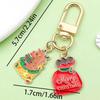 Exquisite Christmas Keychain: Santa, Reindeer, Gift Box, and Bell Ornaments Pendant