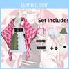 Stilvolles Demon Slayer Kanroji Mitsuri Cosplay Kostüm Set Für Anime-Enthusiasten