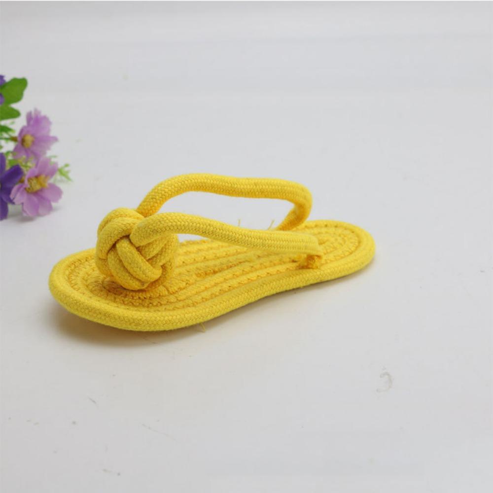 

Cotton and linen striped slippers dog toy sound relief teddy puppy corgi grinding teeth resistant puppy pet products