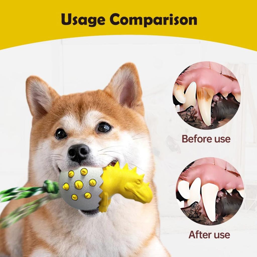 Dinosaur Egg Dog Chew Toy - A Chew-resistant And Wear-resistant Interactive Toy For Dogs Who Love To Chew