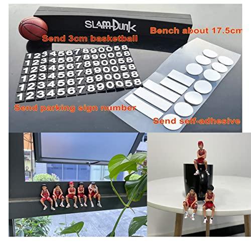 Denyeet Slam Dunk Figures: Hanamichi Sakuragi, Ryota Miyagi, Hisashi Mitsui, and Kaede Rukawa, Model Toys for Car Decoration, Anime Figures, Approx. 8