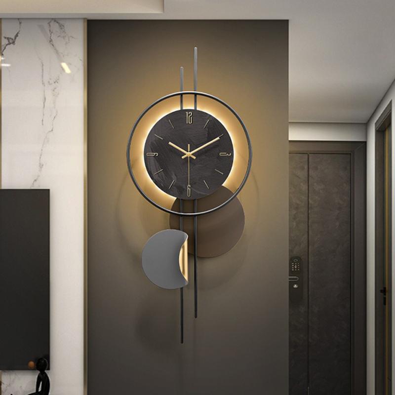 Modern Wall Clock Minimalist Living Room Clock Creative Metal Art Design Silent Clocks Elegant Aesthetics Decorative Clocks