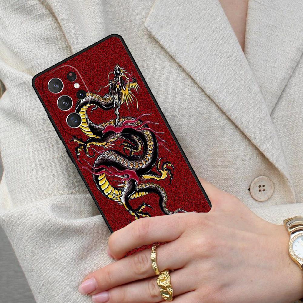 Chinese Dragon SOFT Cell Phone Case for Samsung Galaxy S26 Ultra S25 S24 S23 S22 S21 S20 Note10 Cover