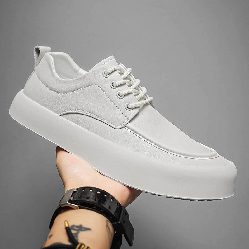 Fashion Men Lace-Up Sneakers Comfortable Vulcanize Shoe Outdoor Men Casual Skate Footwear Brand Male Flats Genuine Leather Fashion Shoes