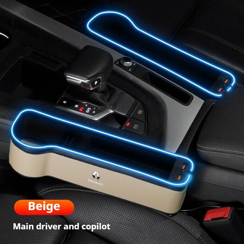 For Renault 2026 Nye hjulkapsler Sete Sideoppbevaringslomme for Bilsete Gapfyllerboks For Renault Megane 2 3 Clio Scenic Duster Kap