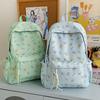 Schoolbag Korean girl style backpack 1011 summer floral small fresh lightweight large capacity schoolbag versatile casual backpack