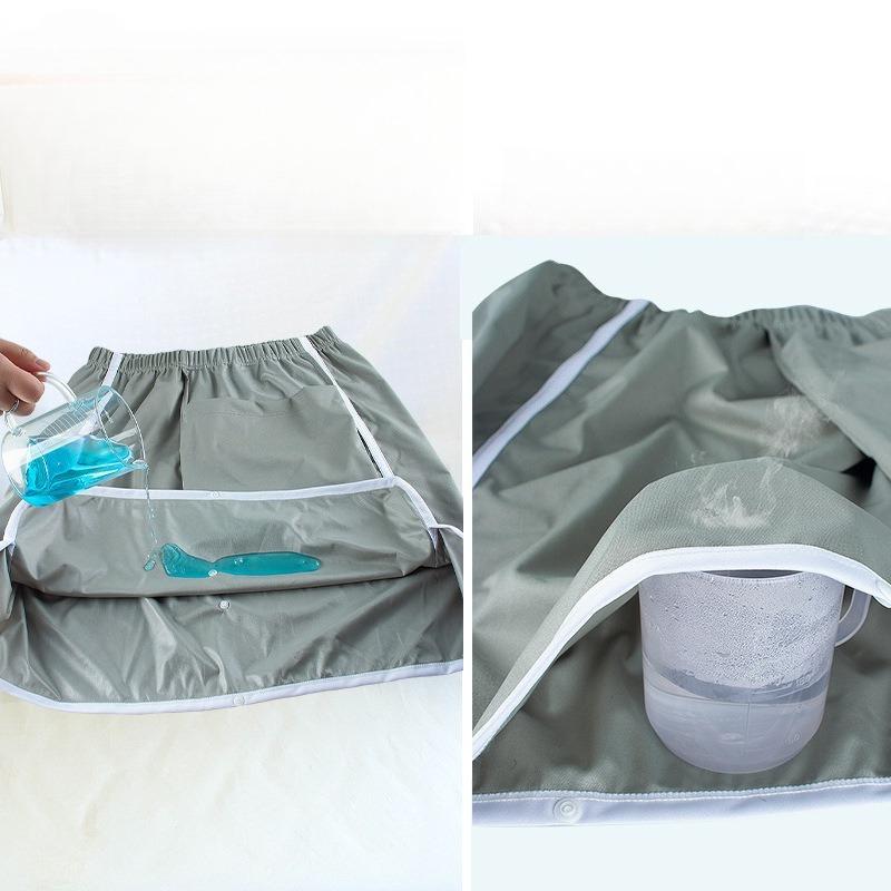 Adult Waterproof Incontinence Skirt Washable Urine Guard Bedding Protector Menstrual Apron