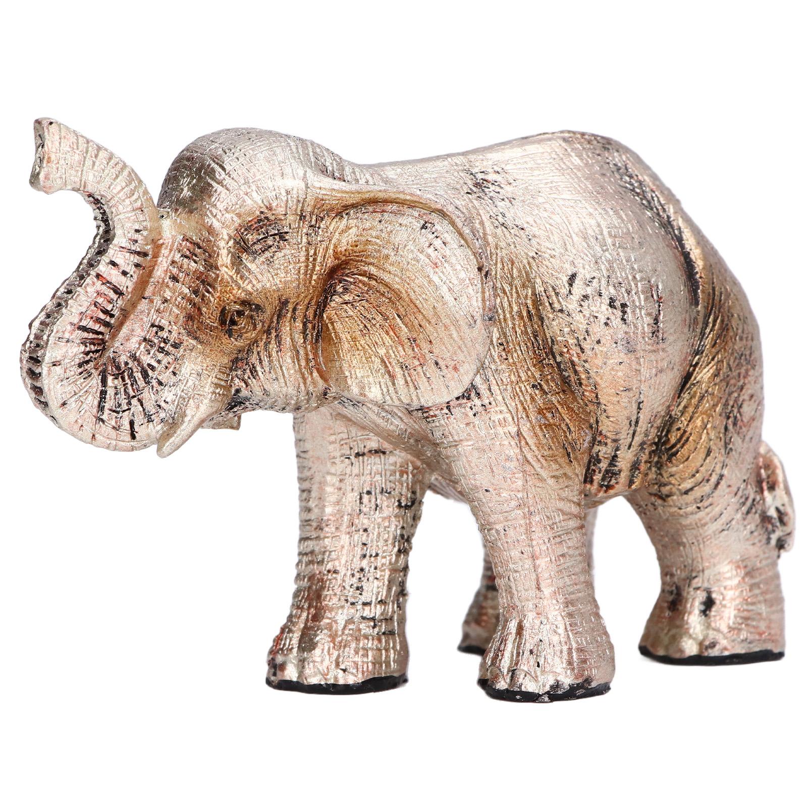 

Статуэтка слона из синтетической смолы в стиле ретро, изысканная работа, элегантное милое украшение в виде слона, фигурка типа A