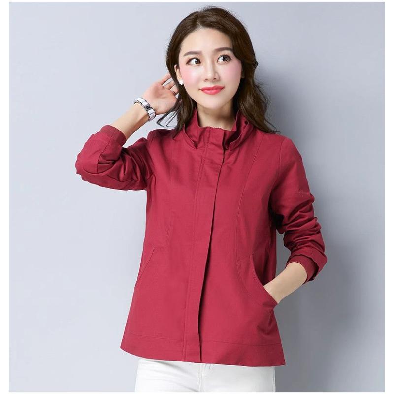 

Кардиган на молнии Ветровка с длинными рукавами Универсальное пальто С капюшоном Свободная Повседневная куртка Топ M красный