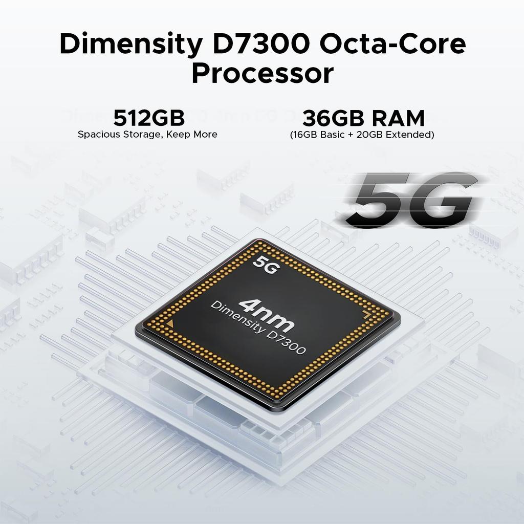 Doogee S200 Plus Rugged Smartphone 5G, (16GB+20GB)+512GB with 1.32" Dynamic Rear Screen, 10100mAh, 100MP+20MP, 6.72", 120Hz, NFC, Gemini AI