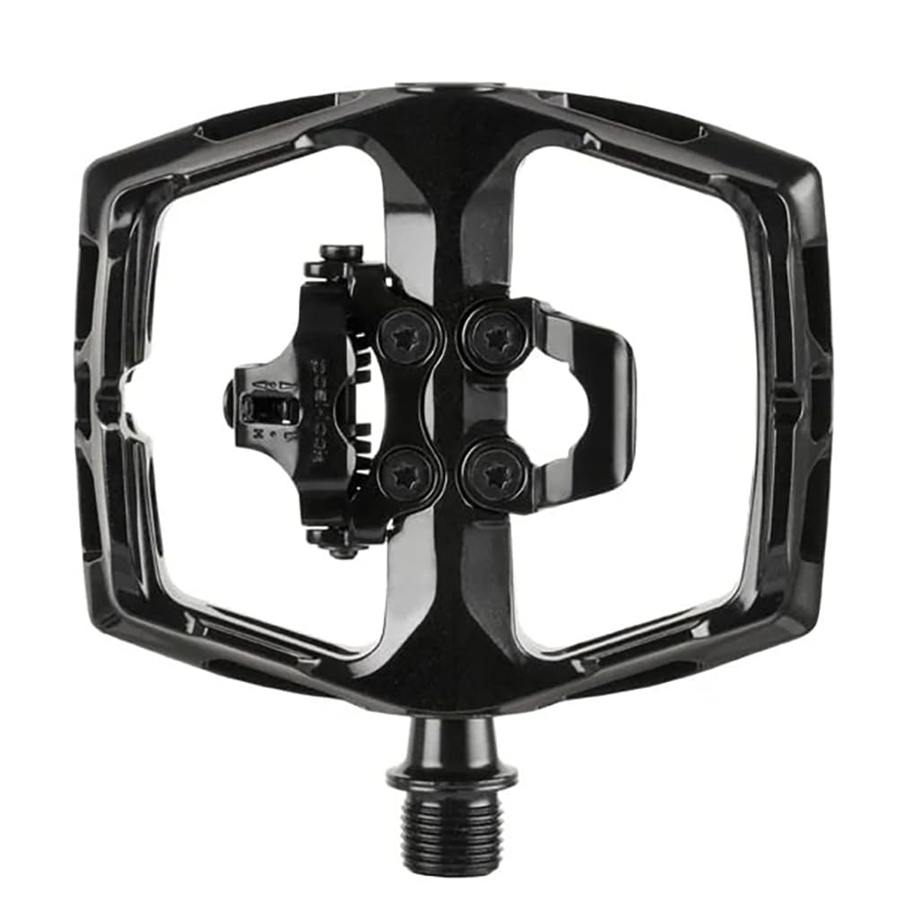 XPEDO AMBIX Bicycle Pedals and Right for Mountain and Road Flat and SPD Chromoly XTF03AC0BK (Left Set) Bikes, Single-Sided Single-Sided Bindings,