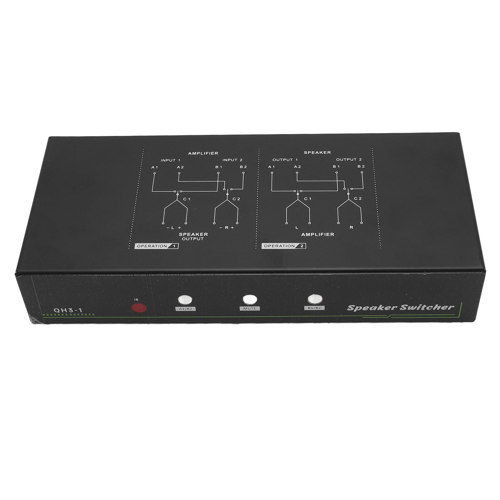 

Усилитель, переключатель динамиков, 2 в 1 выход, усилитель, селектор динамиков, переключатель с пультом дистанционного управления EU Plug