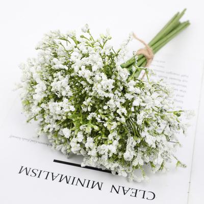 12 piezas de ramo de aliento de bebé artificial con tallo, realista, reutilizable, para el hogar, fiesta de boda, arreglo floral de flores sintéticas, decoración, accesorios para fotos