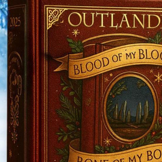 Outlander Blood Themed Advent Calendar 24-Day Christmas Countdown Box with Acrylic Ornaments Multifunctional Holiday