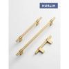 Nurlin Solid Brass Knurling Patterned Cabinet T-bar Extended Length 40 Inches Kitchen Appliances Dishwashers Refrigerators Pull