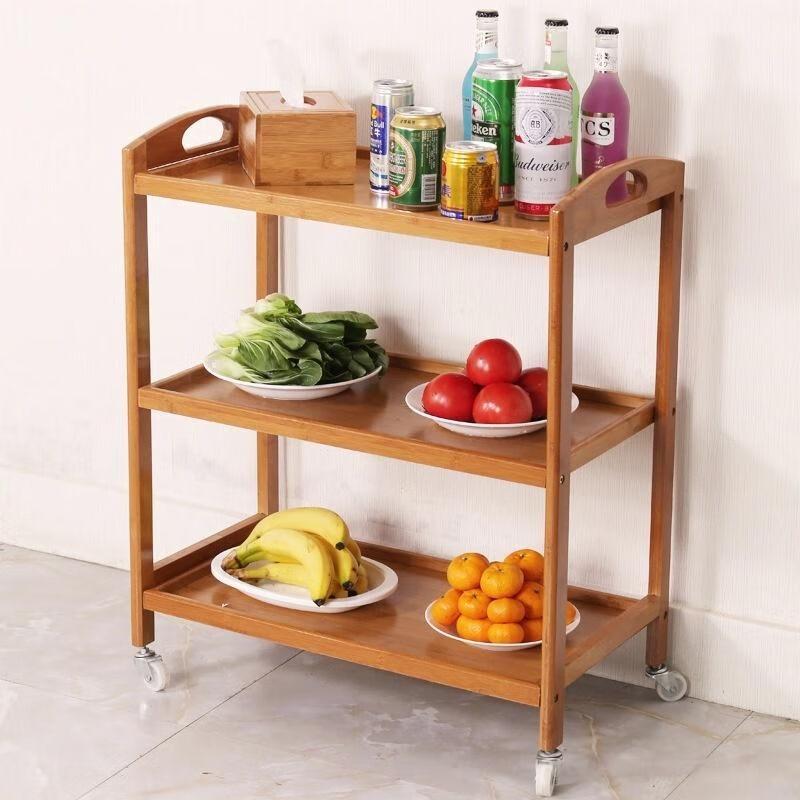 Bamboo Multi-Tier Serving Trolley