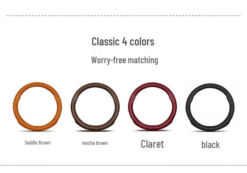 ORA Genuine Leather Steering Wheel Cover - Black Cat, Good Cat GT, White Cat, Lightning Cat, Cherry Cat, iQ Models