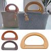 D-Form Holz Tasche Griff Ring DIY Ersatz Handtasche Tote Griffe Geldbörsenrahmen Taschenriemen Gepäck Handgefertigte Taschenzubehör