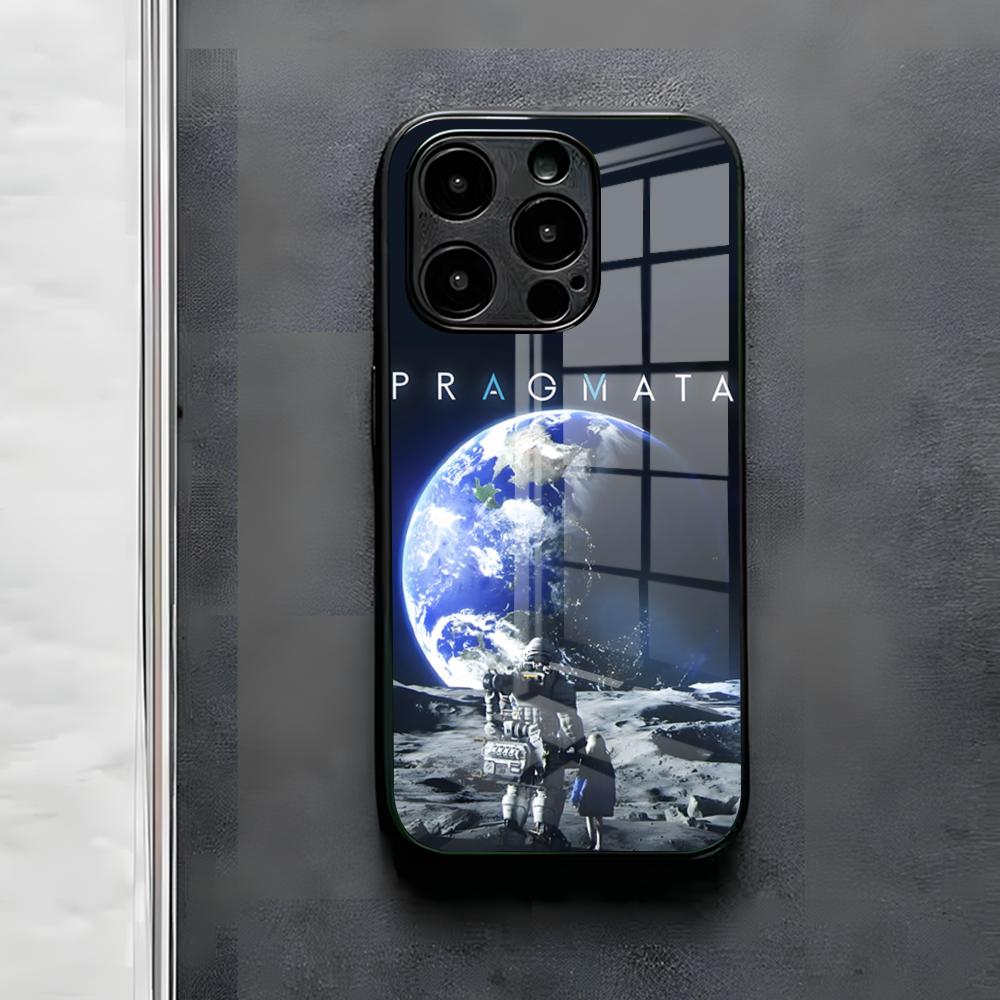 Diana Pragmata Phone Case For IPhone 17 Air 16 E Pro Max 15 14 13 Mini 12 Pro 11 Max Plus Black Glass Cover