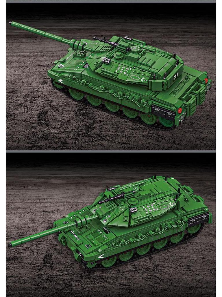 Merkava Leopard 2A7 Tank Model Building Blocks - Children's Educational Toy