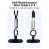 Phone Lanyard Data Cable Quick Charging PD65W USB C To Type C Short Cable 16CM with Keychain Hook Efficient Power Supply