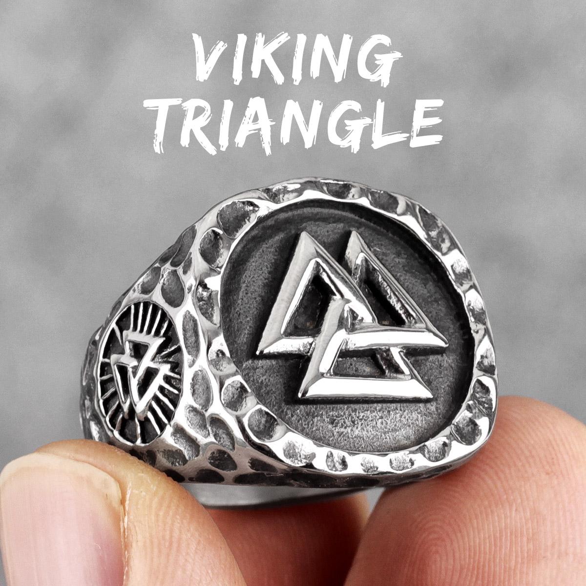 

Миф Один Треугольник Символ Викингов Нержавеющая сталь Мужские Кольца Винтаж Простые для Мужчин Бойфренд Ювелирные Изделия Творческий Подарок 12