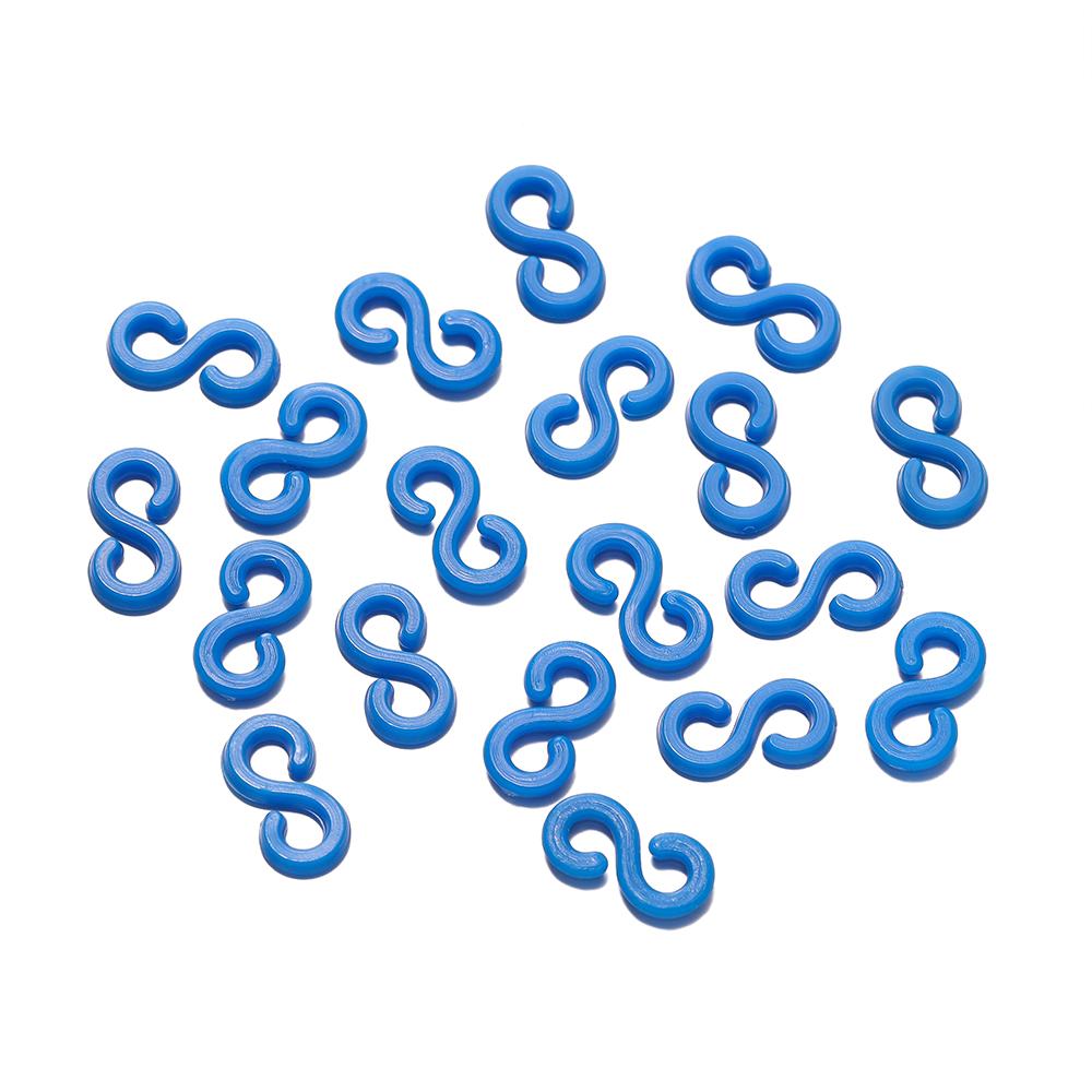 500pcs/Lot S Shape Clips Hook Plastic Connectors Clasp for DIY Charm Bracelet Jewelry Making Supplies Accessories