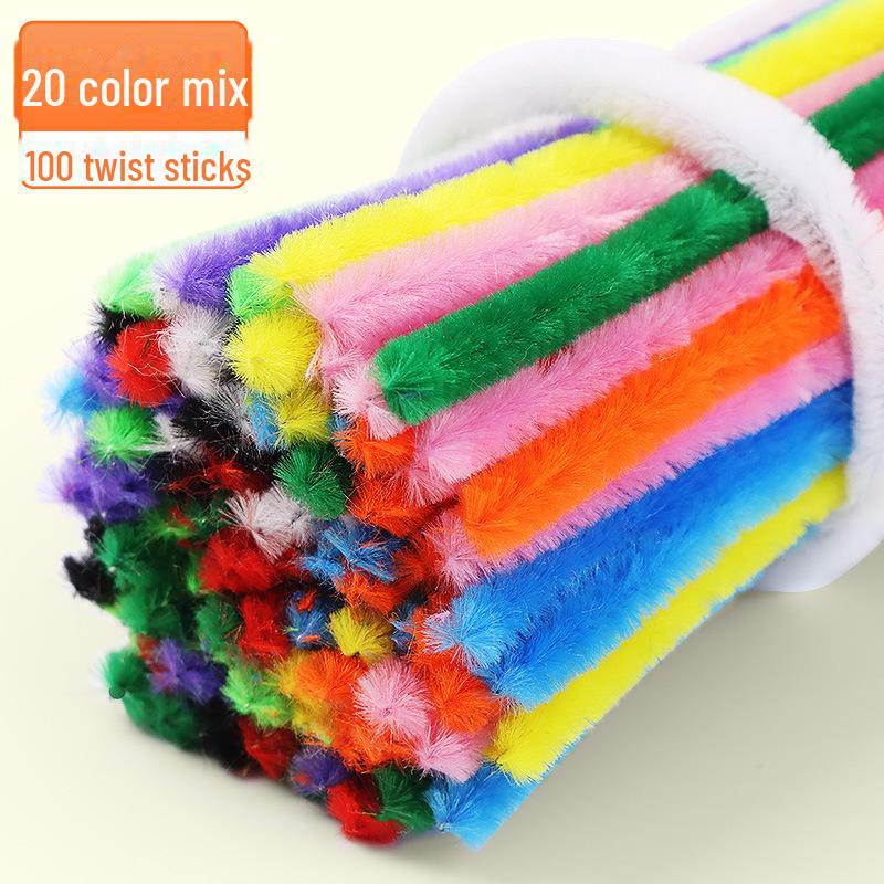 

Красочный букет из палочек-скруток 8 мм ручной работы для поделок, творчества и занятий в детском саду