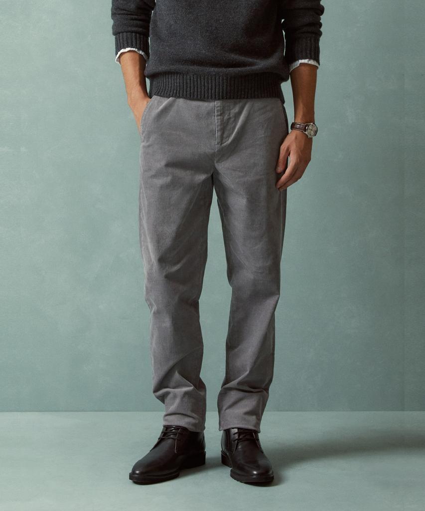 BROOKS BROTHERS Slim Fit 15W Corduroy Chino Pants (Grey) (Bbpcmnf401)