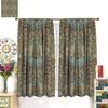 Retro Bohemian William Morris Plant Floral Blackout Curtains   Abstract Vintage Country Floral Leaf Pattern Window Drapes   for Li