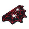 40x60cm Halloween Spider Web Shaped Entrance Mat Dustproof Durable Floor Rug Soft Faux Wool Texture