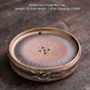 Gilded Iron Glaze Bamboo Coarse Pottery Tea Pot  Old Rock Mud Tea Maker Handmade Retro Kung Fu Tea Set