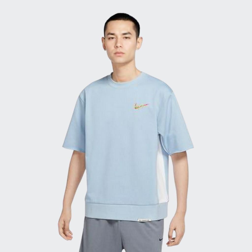 Nike Cartoon Patchwork Training Crew Neck Short Sleeve T-Shirt Men Tops Blue DV3201-425