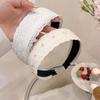Beige Headband Wide Edge Pearl Hair Band Elegant Hair Hoop  Hair Women Accessories