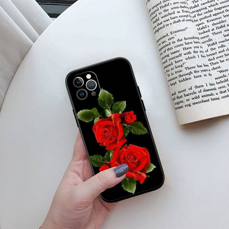 MH131 Roses Flower Phone Shell Case for iPhone 7 8 11 12 13 14 15 16 17 16E XS Pro Max XR X SE Air