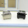 Mini-Toaster Modell 1:12 puppenhaus Zubehör Simulation Miniatur Toaster mit 2 Abnehmbare Toasts für Küche Szene