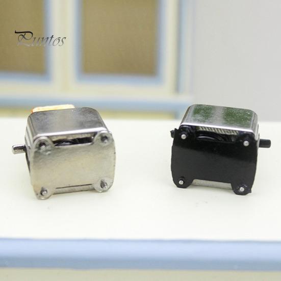 Mini-Toaster Modell 1:12 puppenhaus Zubehör Simulation Miniatur Toaster mit 2 Abnehmbare Toasts für Küche Szene