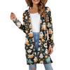 Women's Fashion Casual Comfortable Halloween Printed Mid-Length Cardigan With Pockets Jacket