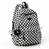 Korean Girl's Backpack for High School Students Attending Classes, Large Capacity Travel Backpack, Checkerboard Fashion