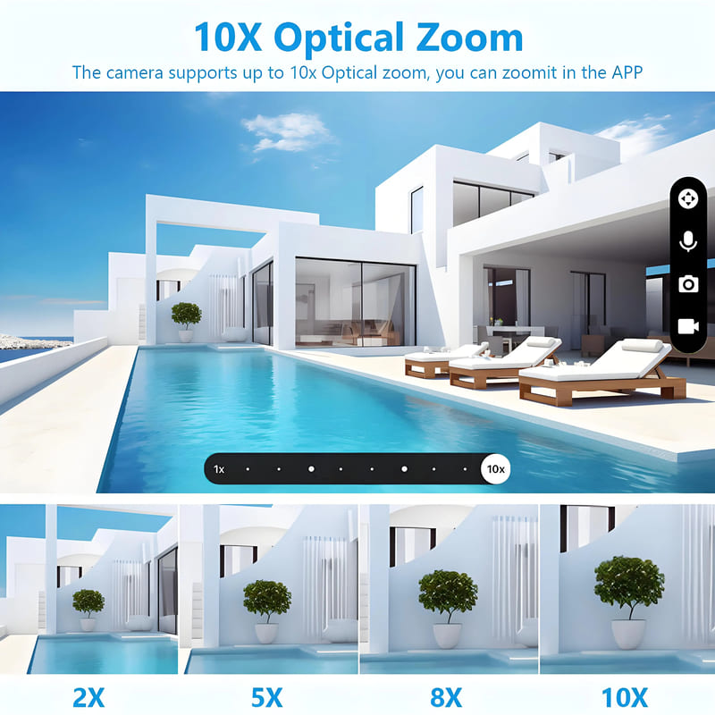 LS VISION 12MP Solar Camera 4G Sim Card Outdoor Surveillance 6K Three Lens 10x Zoom Wireless Cctv PTZ IP66 Security Solar Powered Cam