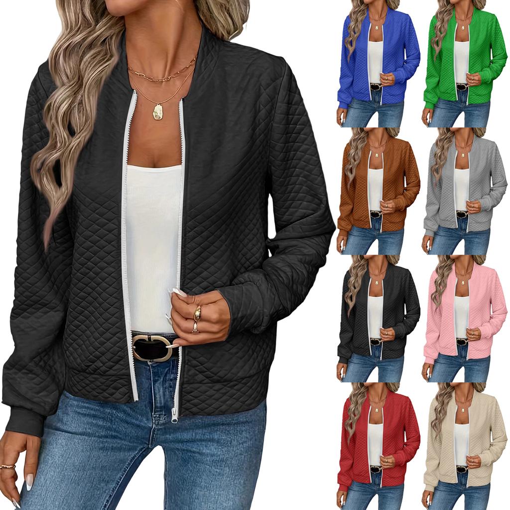 Womens Zip Up Jackets Dressy Long Sleeve Sweatshirt Button Down Jacket Fall Shirts With Pocket